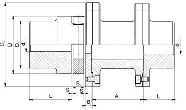 LXT接中間套型星形彈性聯軸器 LXT接中間套型星形彈性聯軸器